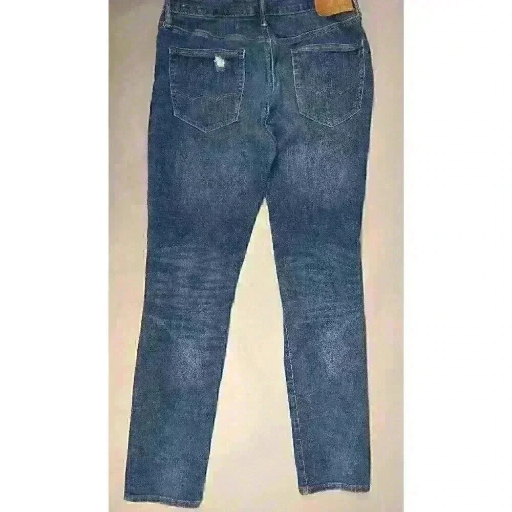 American Eagle Jeans Mens 30x34 Slim Next Level Airflex Distress Medium‎ Wash